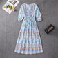 Bohemian Maxi A-line High-waisted One-piece Dress