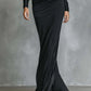 Autumn Black Off-the-Shoulder Long Dress