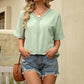 Short Sleeve V-neck Top Beachwear Lace Plus Size Women's Clothing