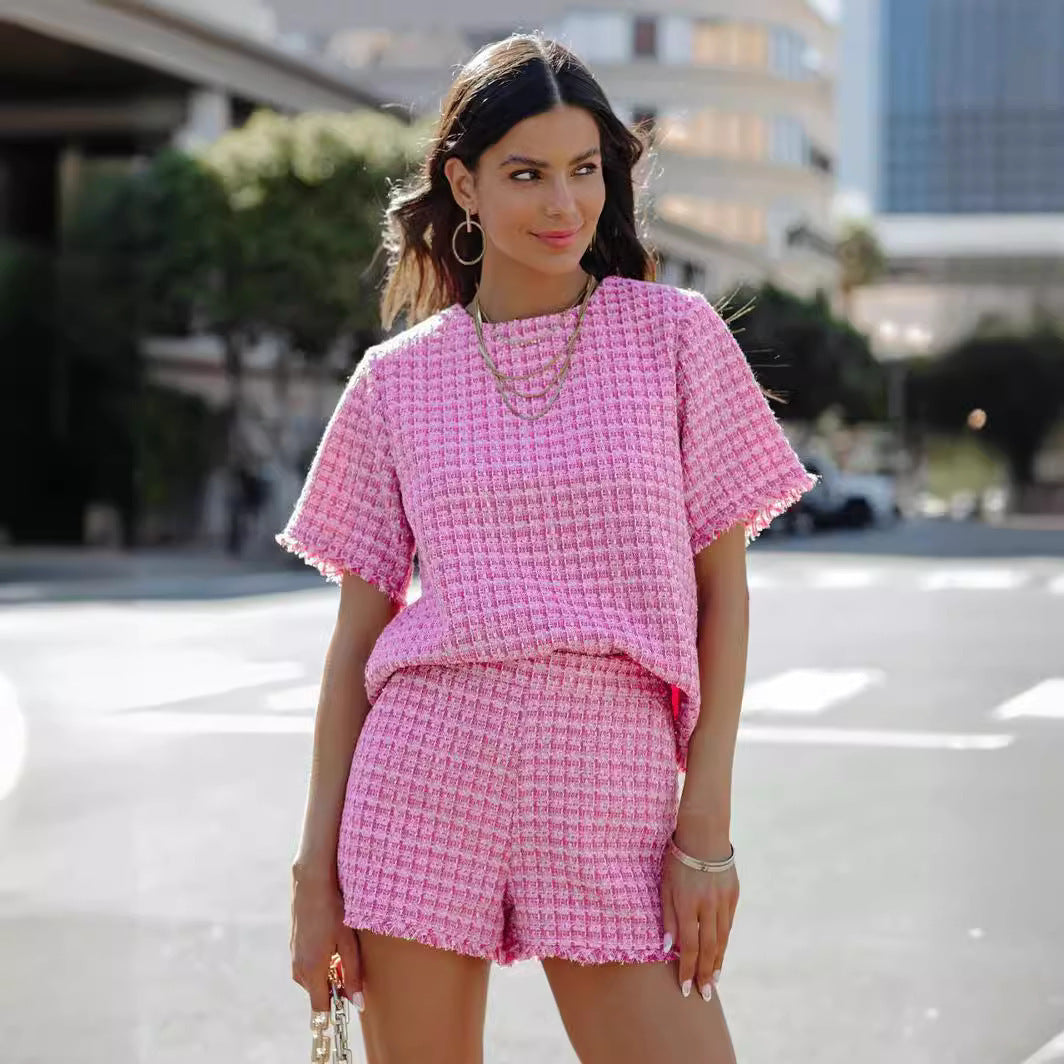 Tassel Short-sleeved Shorts Casual Suit
