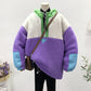 Pull ample à capuche en laine de style coréen pour femme
