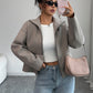 Solid Color Long Sleeve Jacket Coat Women's Clothing