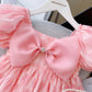 Girls' Western Style Puff Sleeves Dress