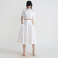 Retro Two-piece Set Women's Short Shirt