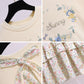 Robe de printemps à manches longues pour fille, style occidental, avec fausses coutures et motif floral