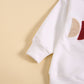 Solid Color Towel Embroidery Casual Long-sleeved Top And Trousers Two-piece Set
