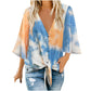 Printed Cardigan Blouse
