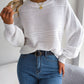 Casual Solid Color Pullover Sweater Women