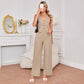 Two-piece Suit Blazer Waistcoat And Wide-leg Pants