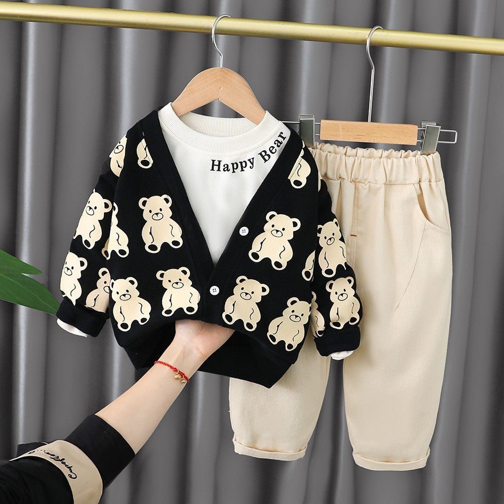 Three-piece Suit Baby Foreign Style Spring And Autumn Coat
