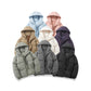 Veste matelassée à capuche de couleur unie avec fermeture éclair