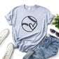 T-shirt décontracté à motif baseball pour femme