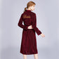 Ladies' long sleeved velvet gown