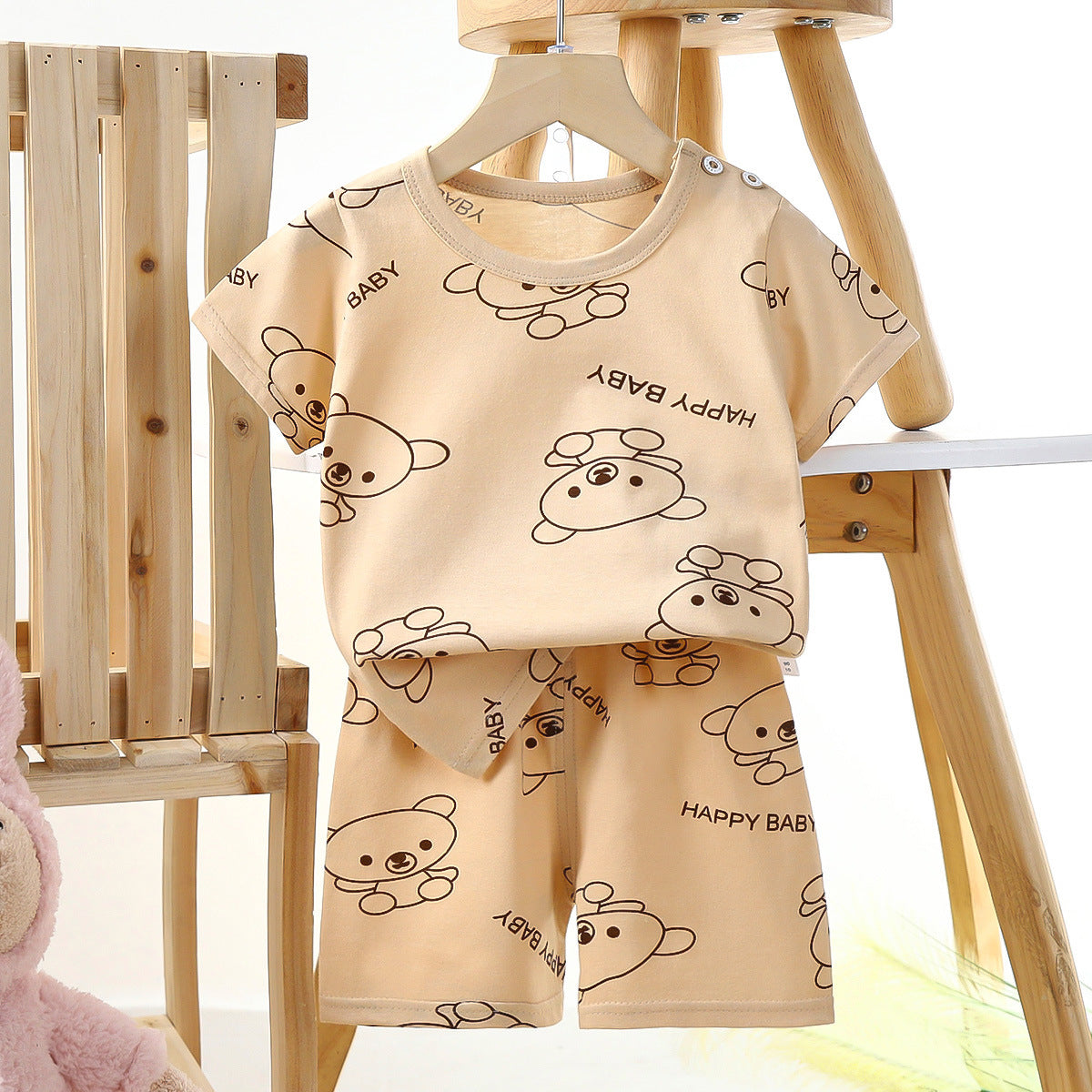 Pure Cotton Sports Children's Short-sleeved Suit