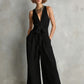 Elegant Commuter V-Neck Jumpsuit For Women
