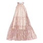 Robe en mousseline de soie imprimée texturée style vacances pour femme