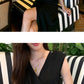 Women's Fashion V-neck Sleeveless Chic Split Jumpsuit