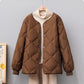 Rhombus Down Jacket Women's Short Coat