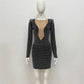 Rhinestone Bandage One-piece Dress Cross Border Foreign Trade Tight