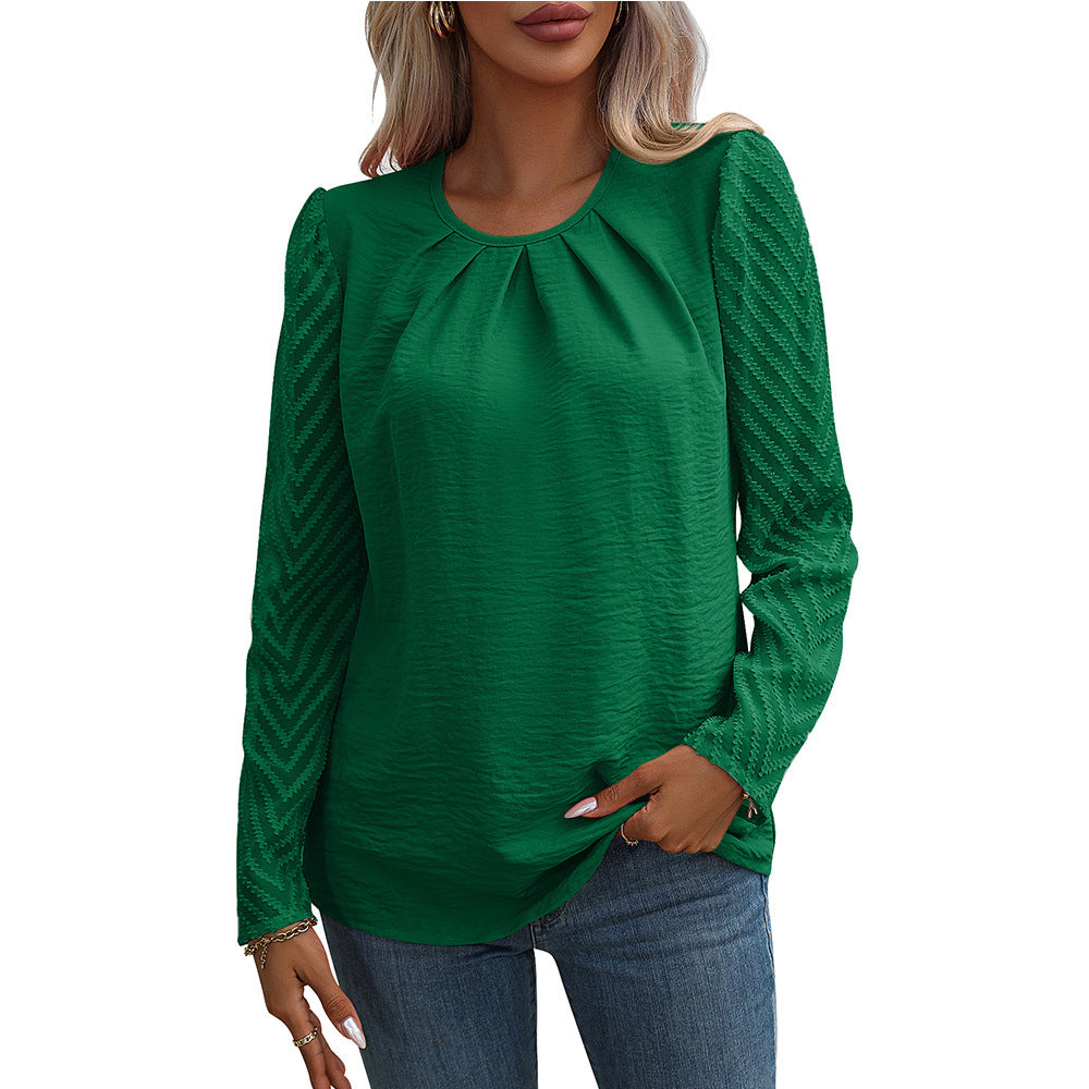 Chiffon Sheer Long Sleeve Temperament Shirt
