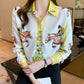 Women's Long Sleeve Lapel Print Shirt