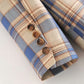 Women's plaid suit jacket