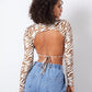 European And American Halter Lace Up Short Slim Top