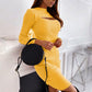 Chest Cutout Long Sleeve Slim Dress