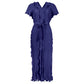 Robe moulante plissée à la taille pour femme