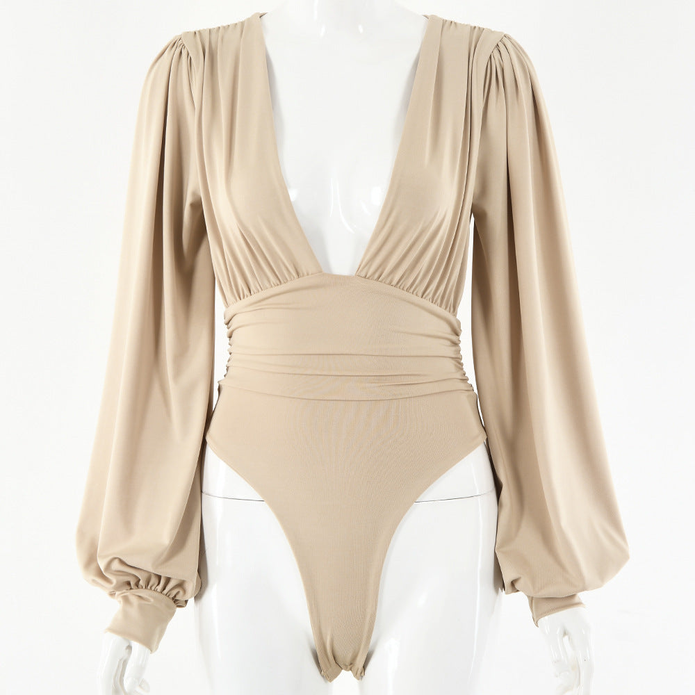 Casual high-end stitching slim-fit jumpsuit