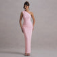 New Solid-color Ruched Off-shoulder Elegant Dress