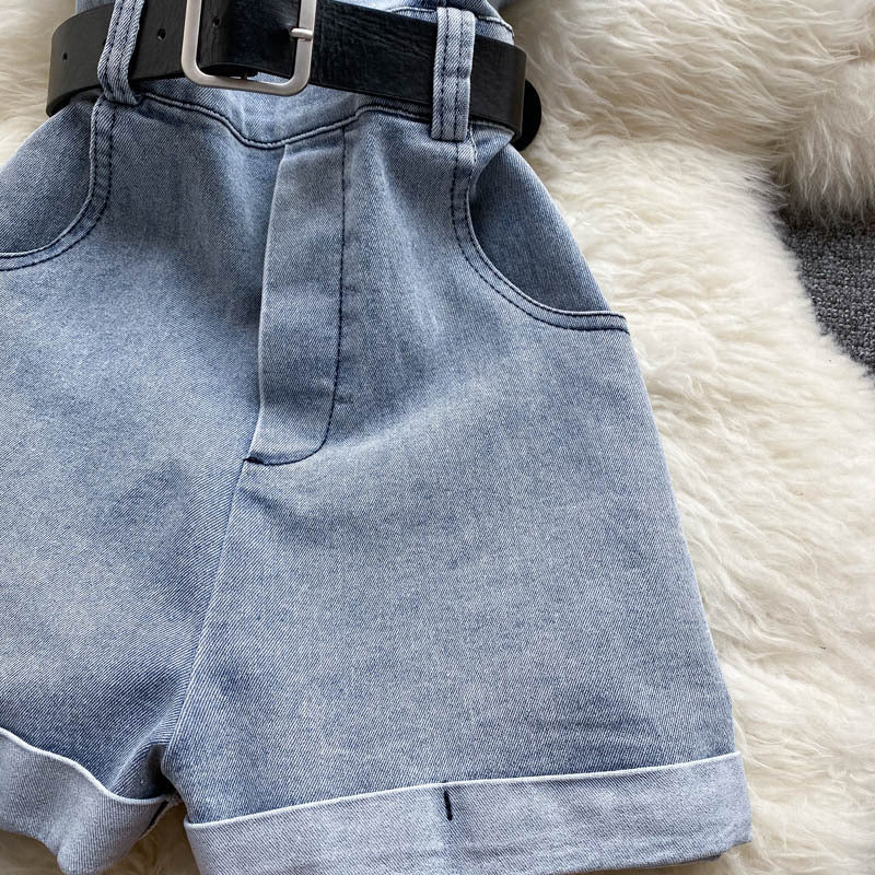 High Waist Slimming And Wide Leg Shorts Small Casual Jumpsuit
