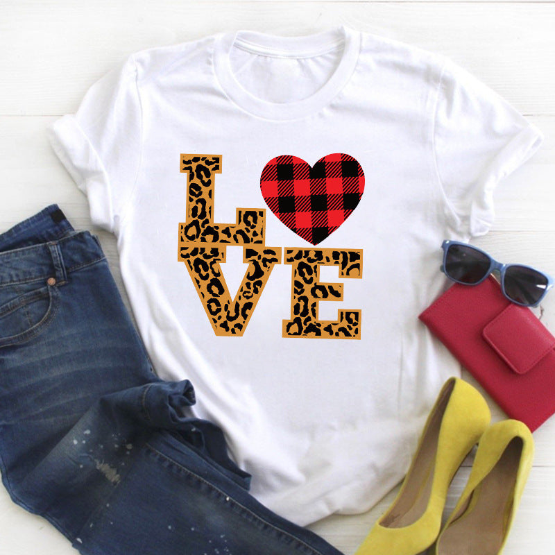 Personalized English Letters Couple Men's And Women's T-shirts
