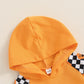 Ensemble deux pièces sweat à capuche multicolore et pantalon à carreaux pour enfant
