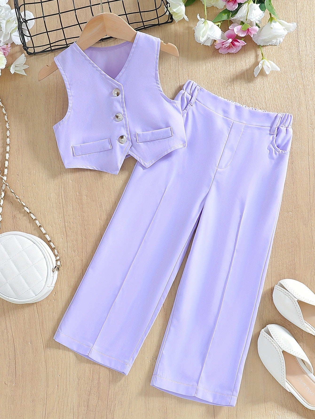 Children's Summer Leisure Fashion Personality Vest Suit