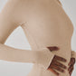 Fashion Ladies Bodysuit Solid Color Turtleneck Long Sleeves