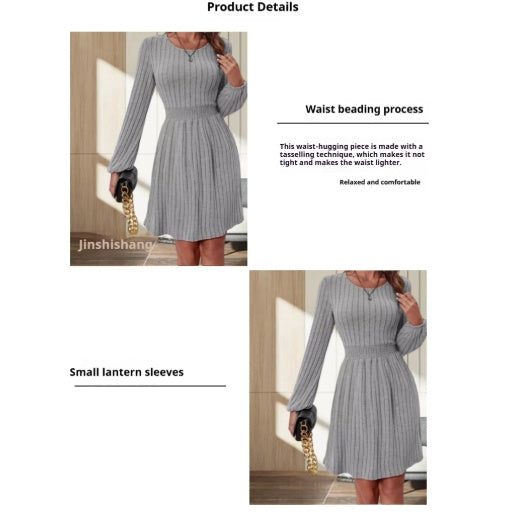 Robe trapèze mi-longue moulante pour femme