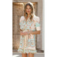 Spring Summer Resort Style Printed Short Fashion Dress