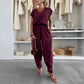 New Summer Linen Ice Silk Leisure Fashion Suit Two-piece Pants