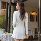Women's White Single-breasted Business Suit Dress