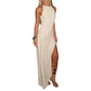 Womens Solid-Color Elegant And Classy Dress