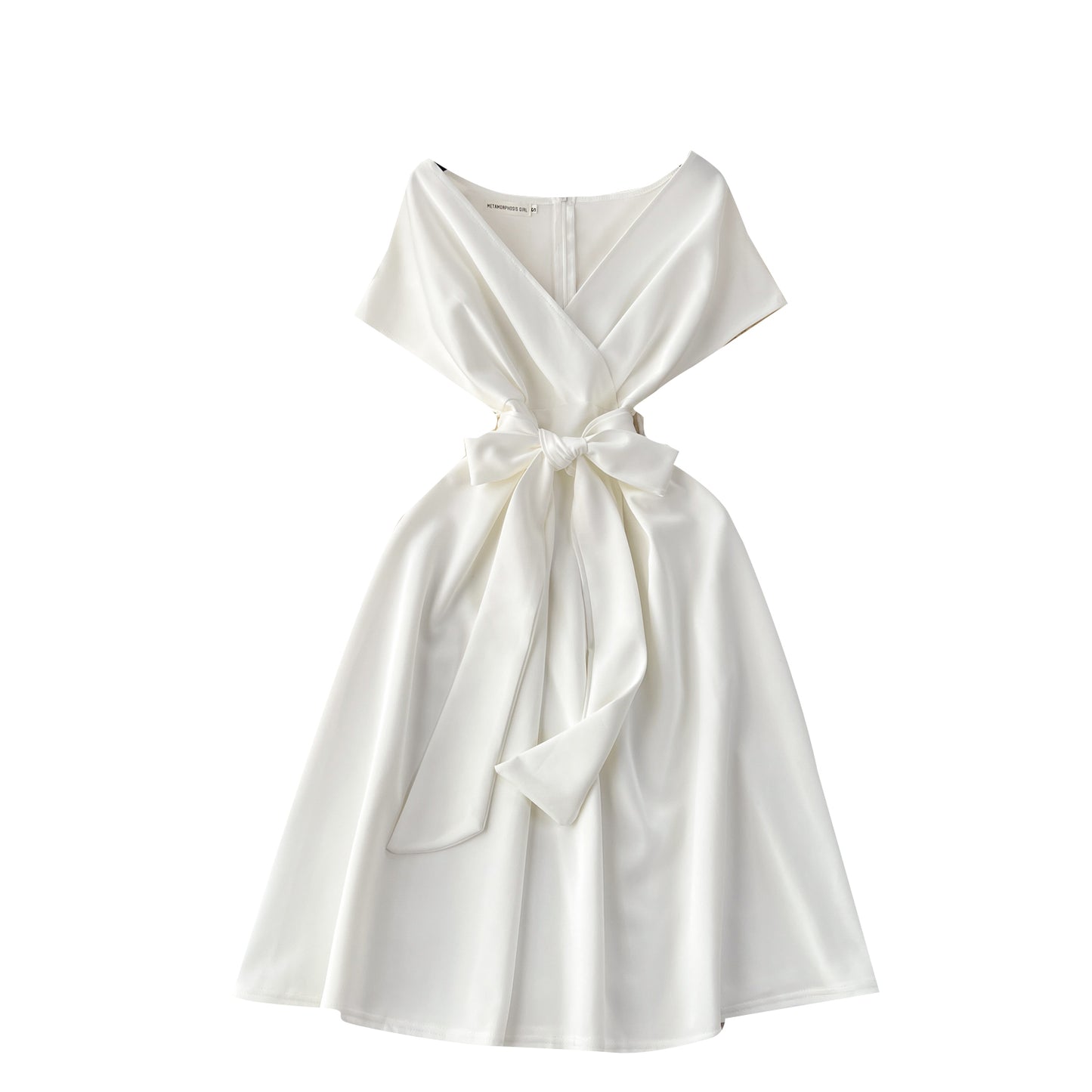 Chic Dress With A Bow-tie Waist Tie