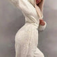 Plus Velvet Thickened Hooded Pajamas Jumpsuit