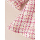Children's Plaid Lace Collar Bow Dress