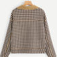 Long-sleeved plaid retro plush coat