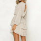 Long loose polka dot dress in women's long skirt
