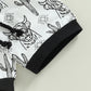 Ensemble deux pièces t-shirt à manches courtes et short imprimé tête de vache