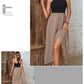 New European And American Summer Women's Leopard Print Halter Irregular Slit Dress