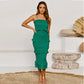 Four-section Elastic Stitching Dress Women