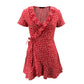 Robe trapèze slim à volants et col en V en dentelle pour l'été, style européen et américain